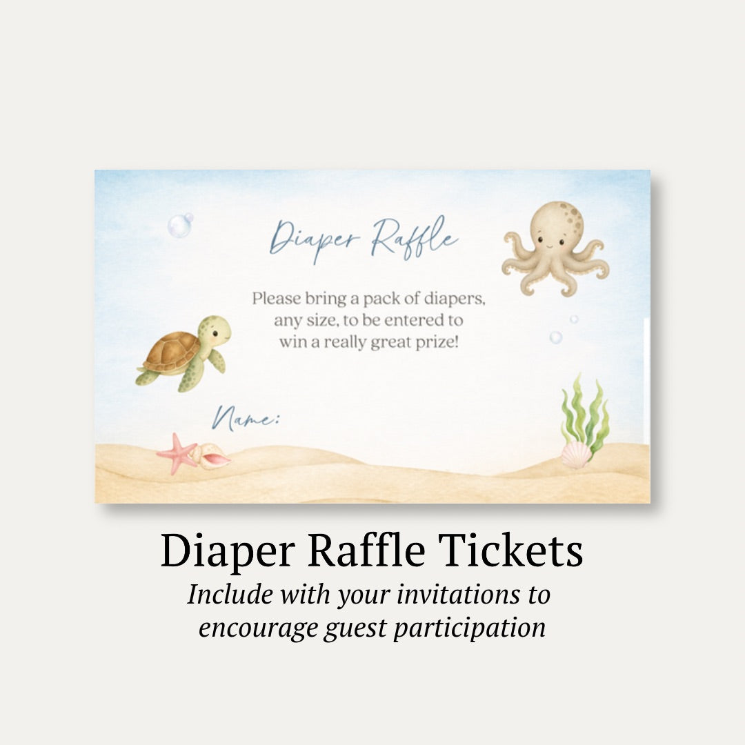 Sea you Soon Diaper Raffle Ticket