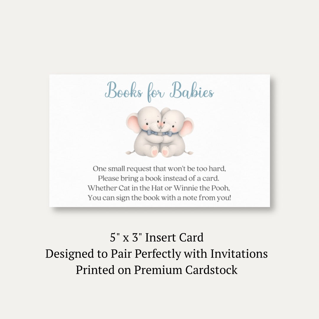 Little Peanut Twin Boy Bring a Book Card