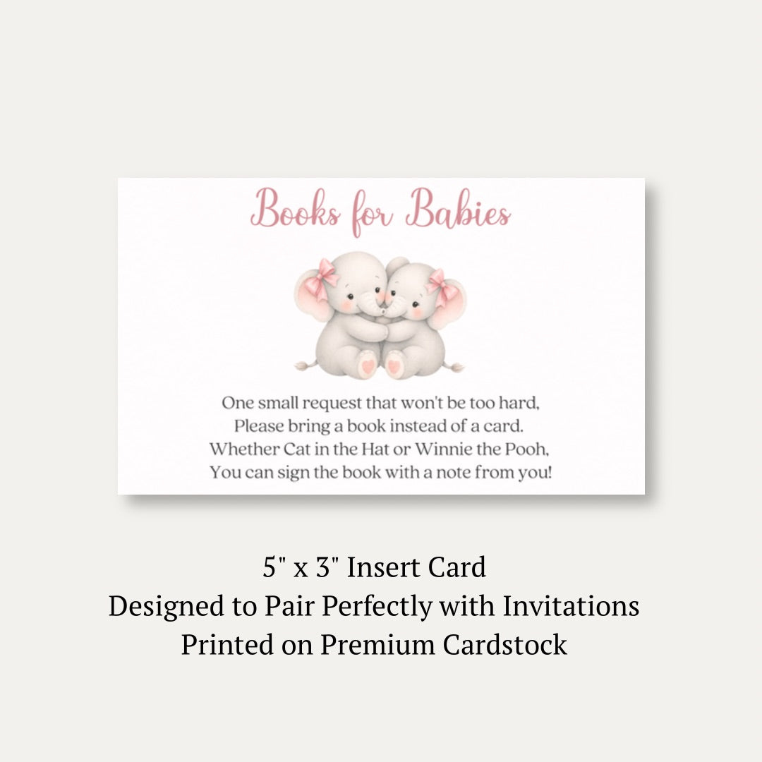 Little Peanut Twin Girl Bring a Book Card