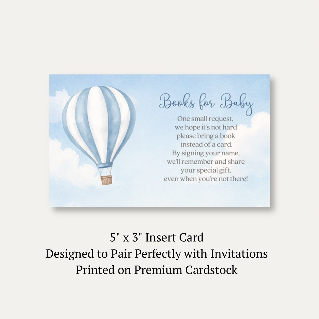 Hot Air Balloon Bring a Book Card