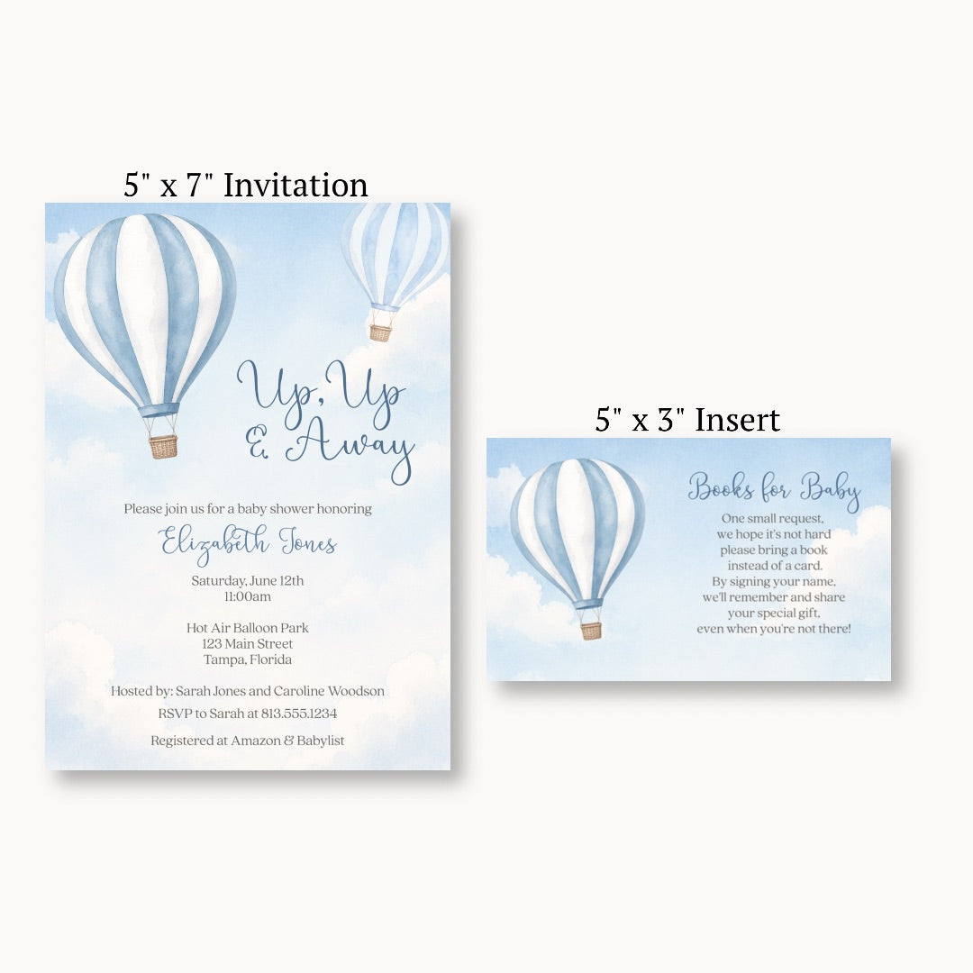 Hot Air Balloon Bring a Book Card