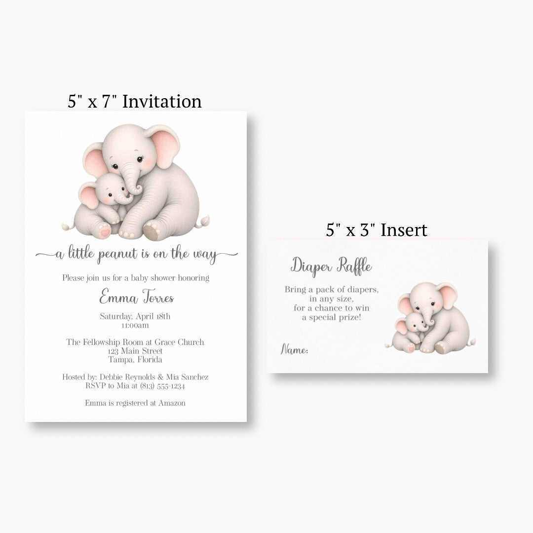 Little Peanut Neutral Diaper Raffle Ticket