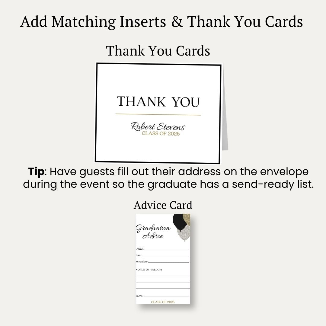 Balloon Graduation Invitation