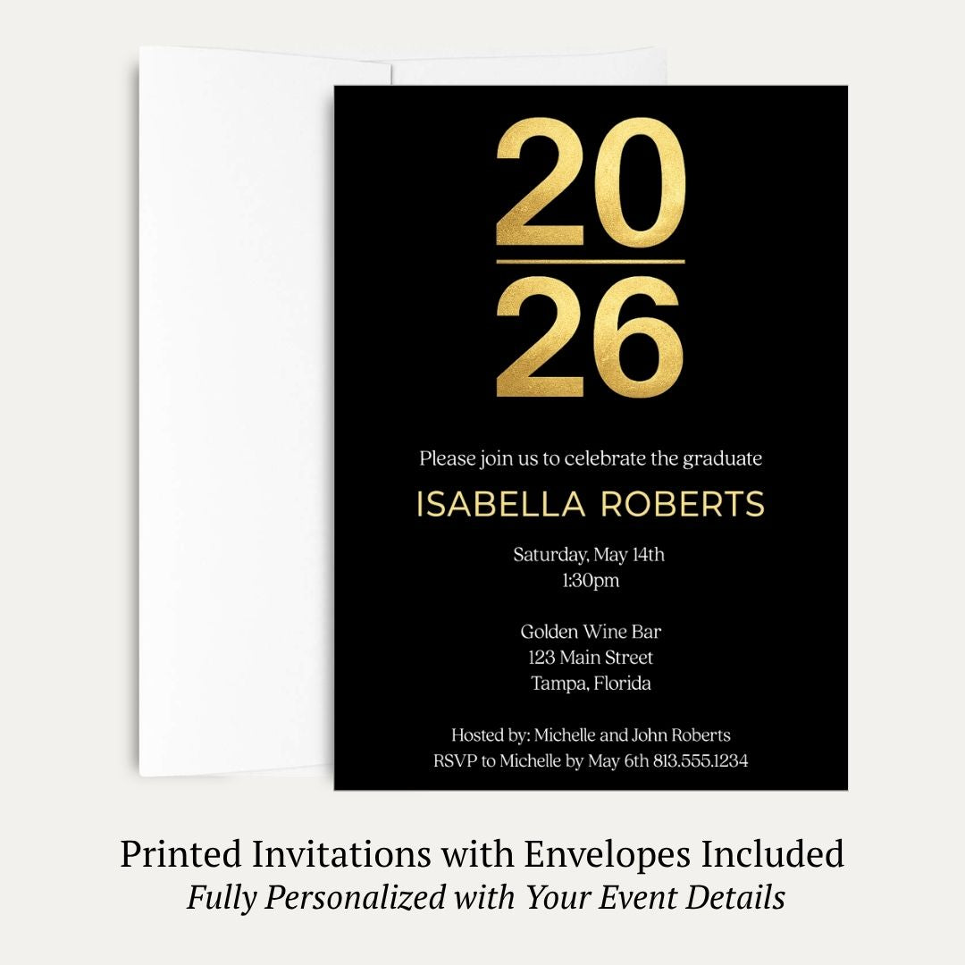 Modern Graduate Graduation Invitation