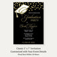 Cap & Confetti Graduation Invitation