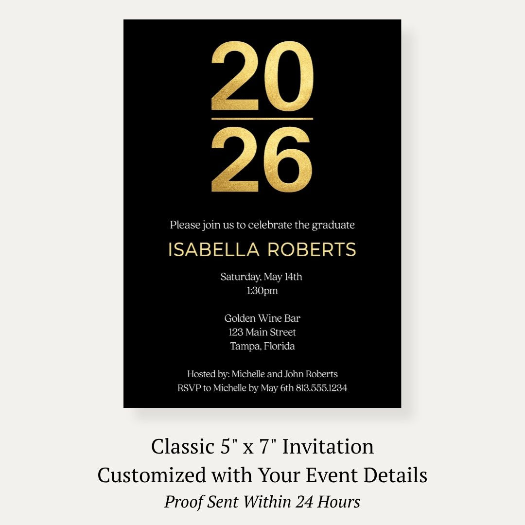 Modern Graduate Graduation Invitation
