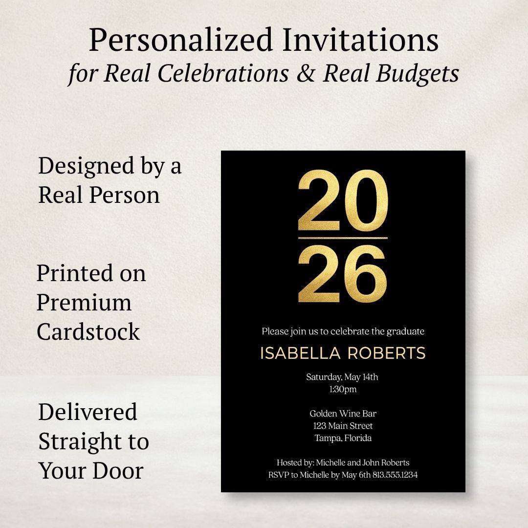 Modern Graduate Graduation Invitation