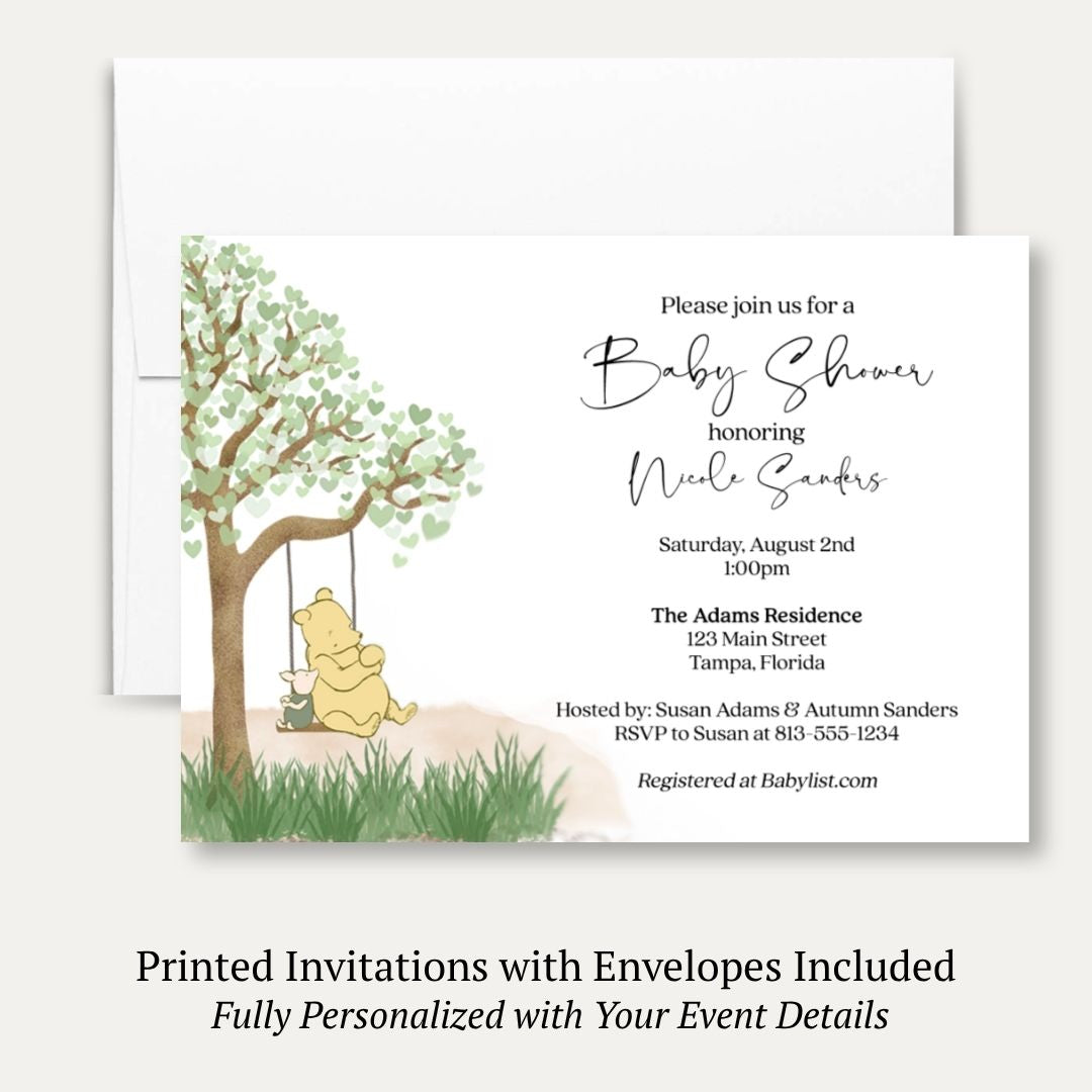 Winnie Horizontal Baby Shower Invitation