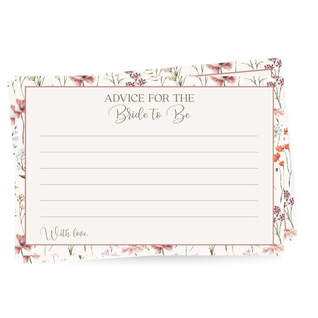 Vintage Love Is In Bloom Advice Cards