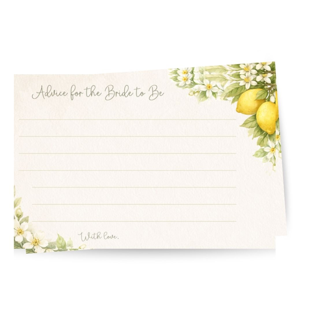 Lemon Advice for the Bride Card