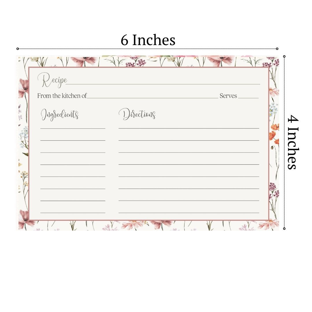 Vintage Love Is In Bloom Recipe Card