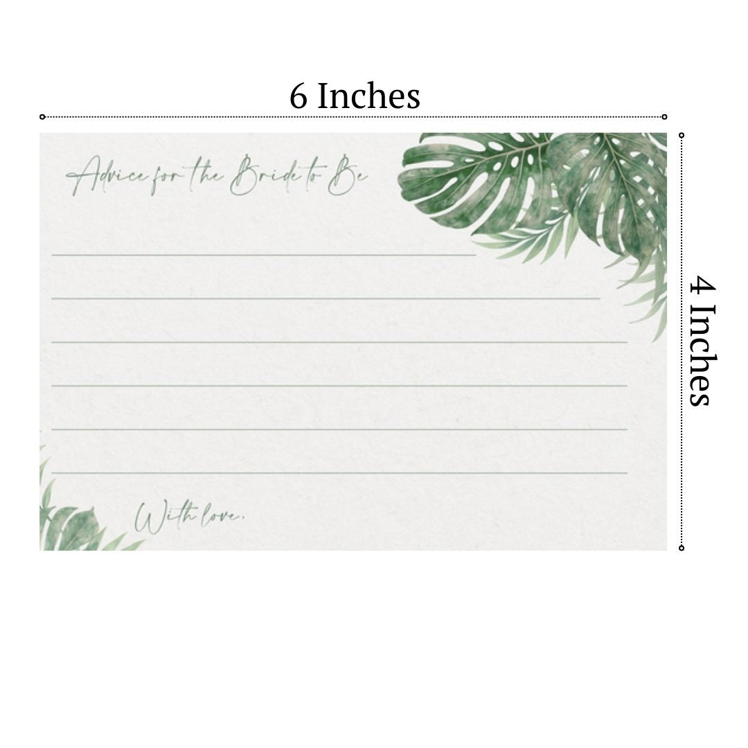 Tropical Bridal Shower Advice Cards