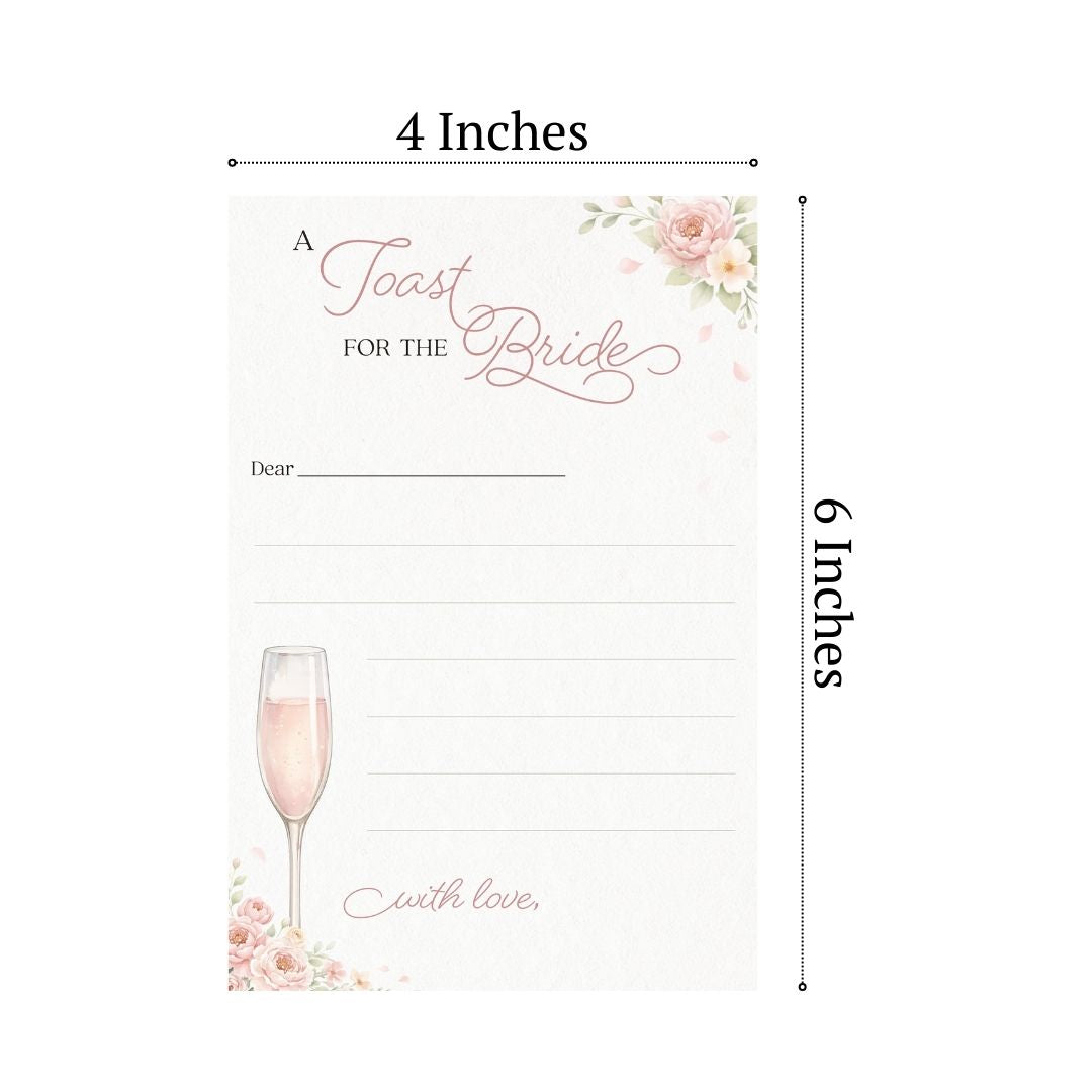 Petals & Prosecco Toast to the Bride Cards