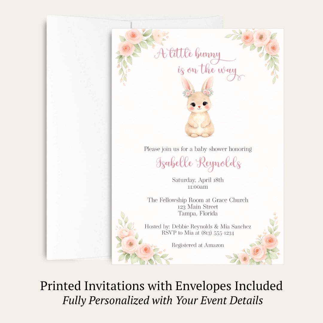 Bunny Baby Shower Invitation