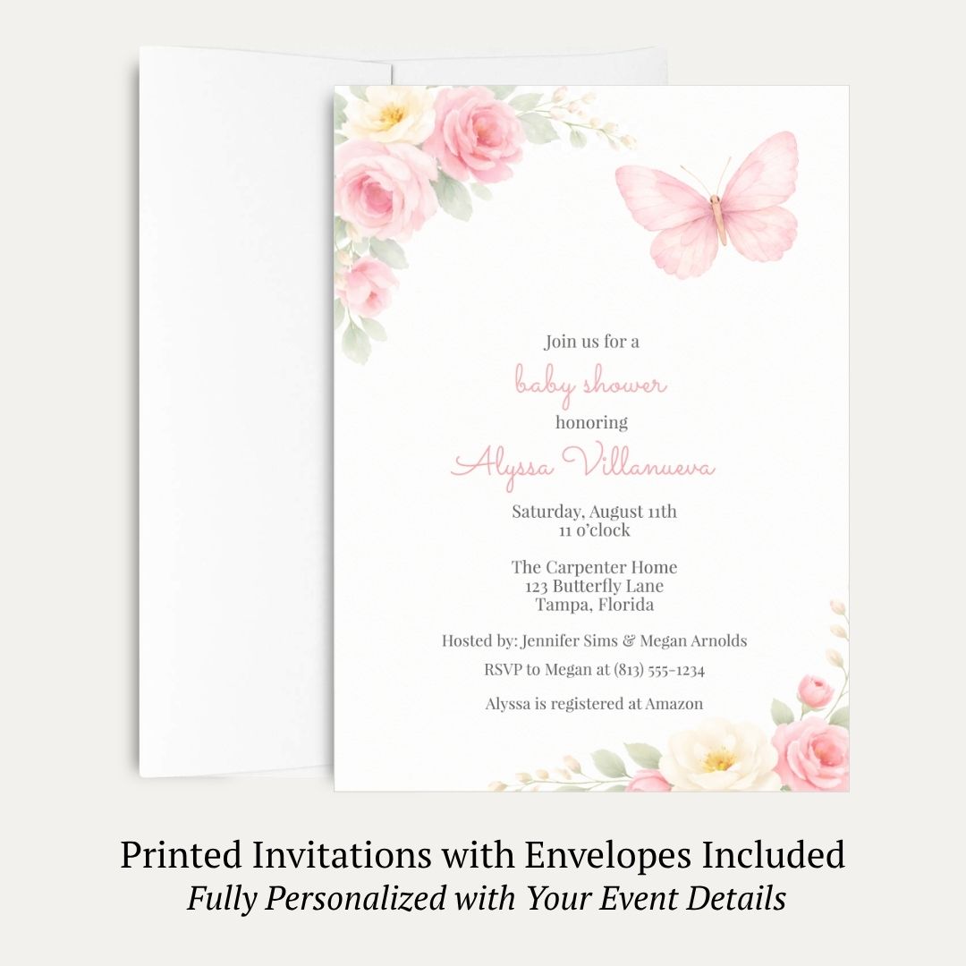 Butterfly Baby Shower Invitation