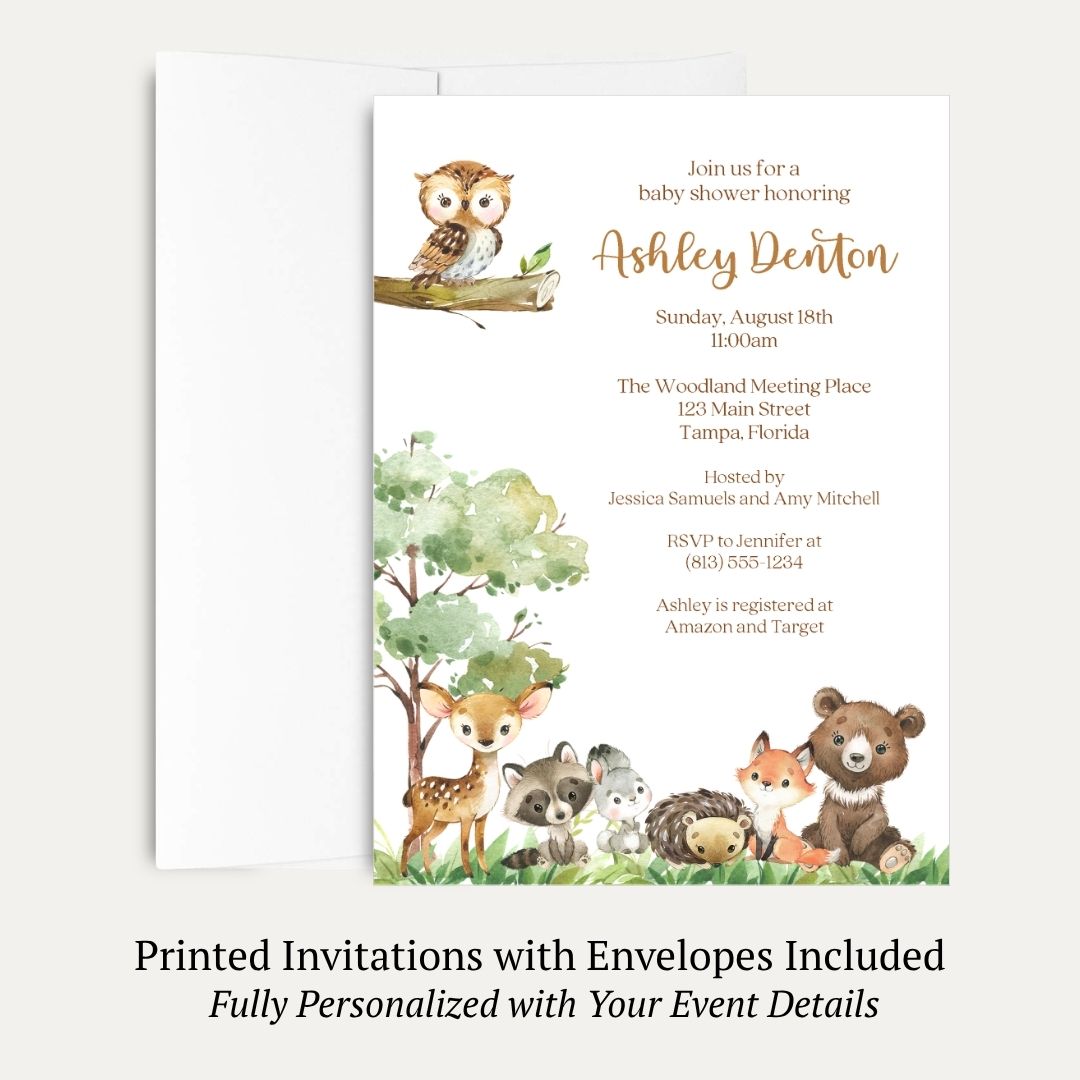 Forest Friends Baby Shower Invitation