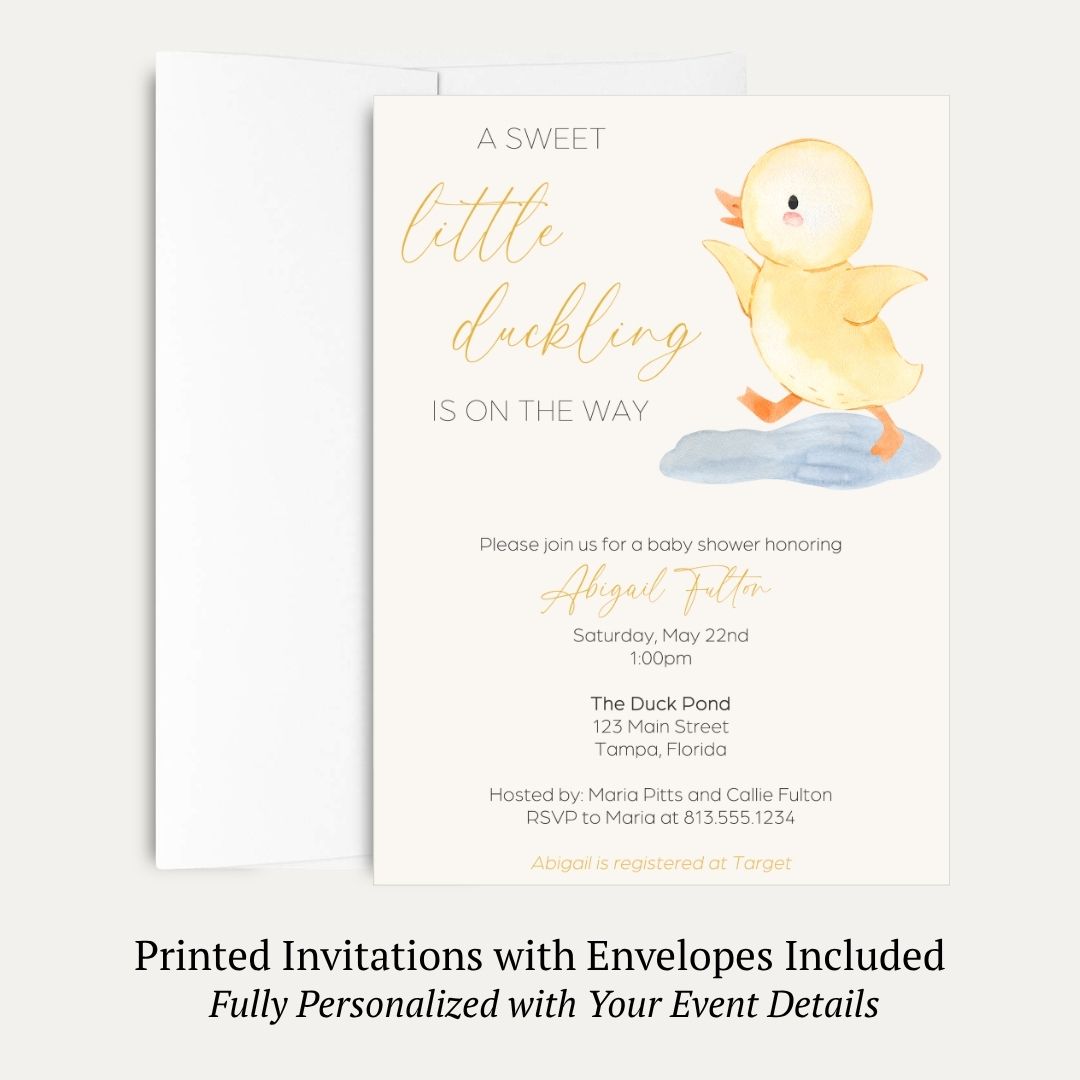 Little Duckling Baby Shower Invitation
