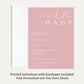 Hello Baby Baby Shower Invitation