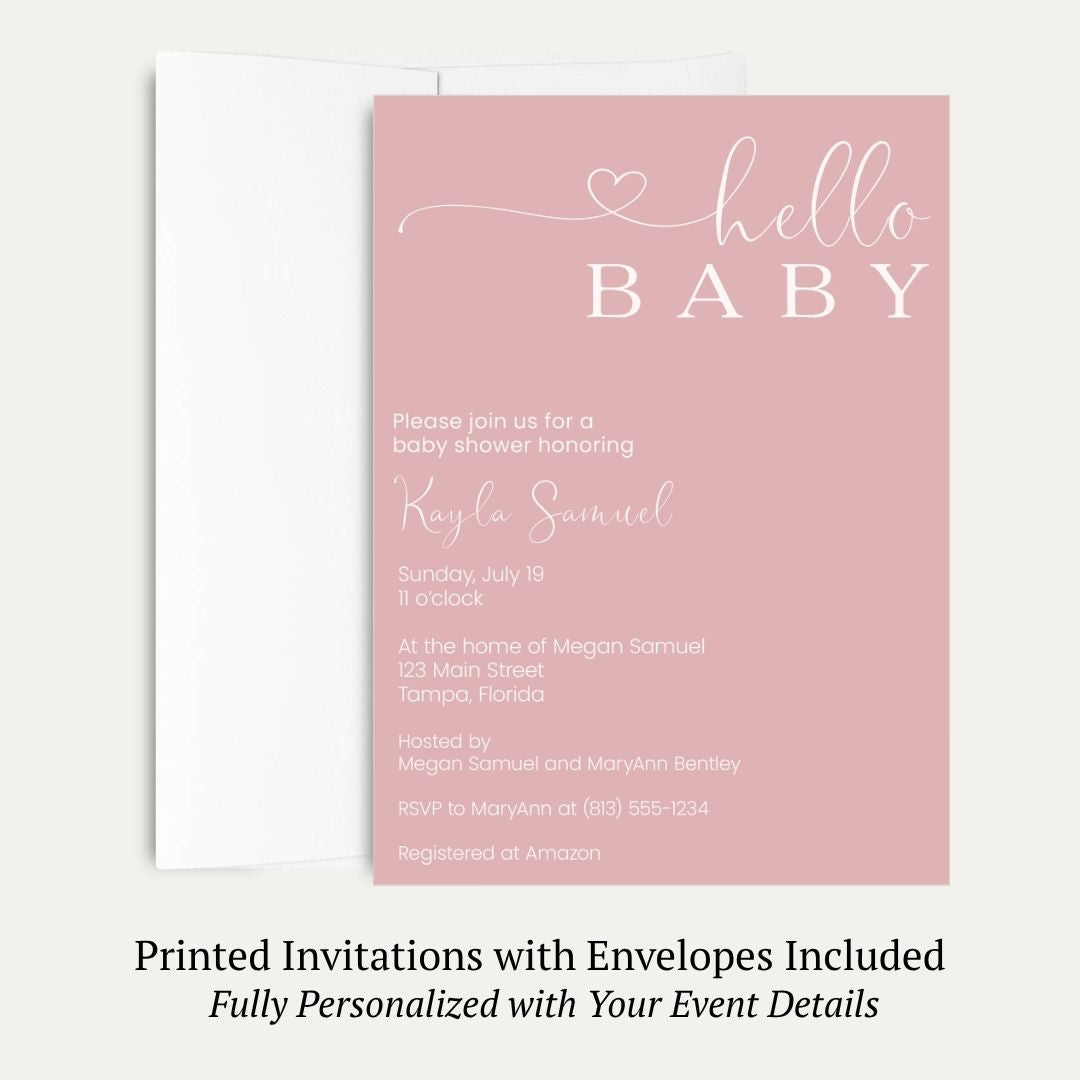 Hello Baby Baby Shower Invitation