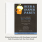 Beer and Diaper Baby Shower Invitation