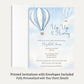 Hot Air Balloon Baby Shower Invitation