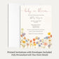 Wildflower Baby Shower Invitation