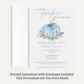 Painted Pumpkin Blue Baby Shower Invitation