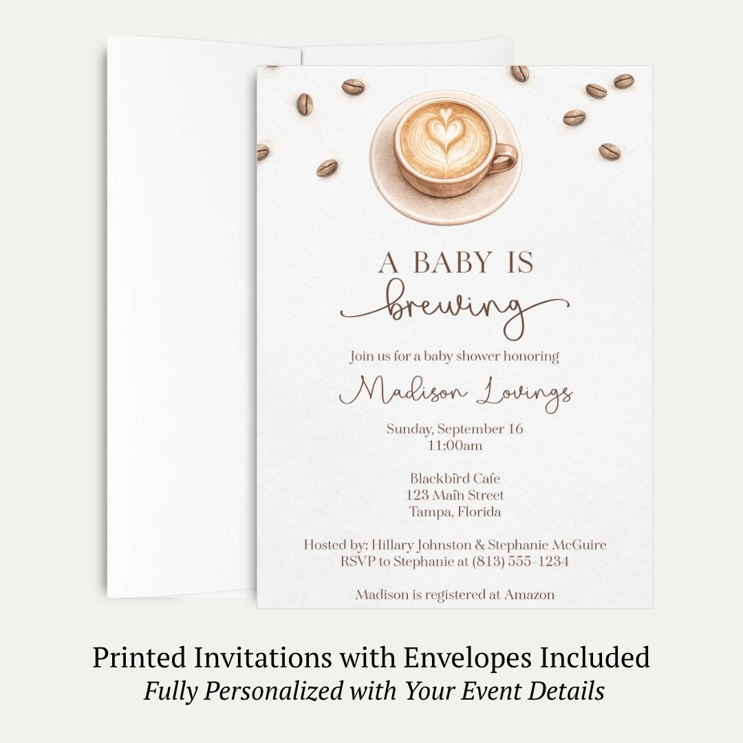 A Baby Is Brewing Shower Invitation