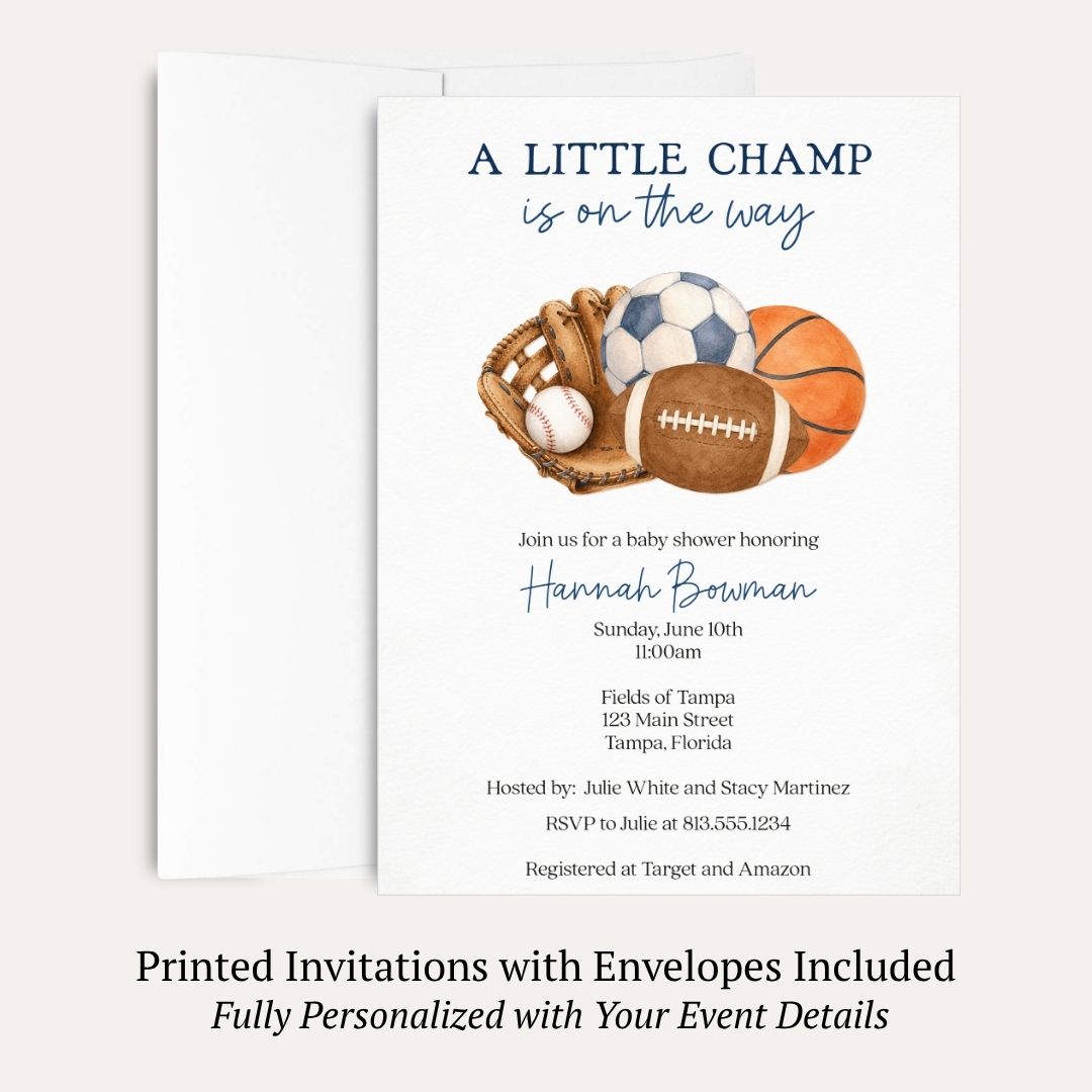 Little Champ Baby Shower Invitation