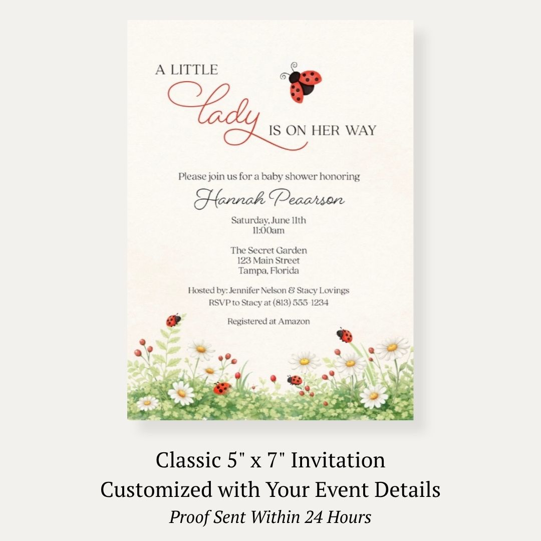 A Little Lady Baby Shower Invitation