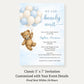 Bearly Wait Blue Baby Shower Invitation