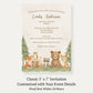 Woodland Animals Baby Shower Invitation