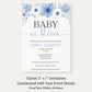 Baby in Bloom Boy Baby Shower Invitation