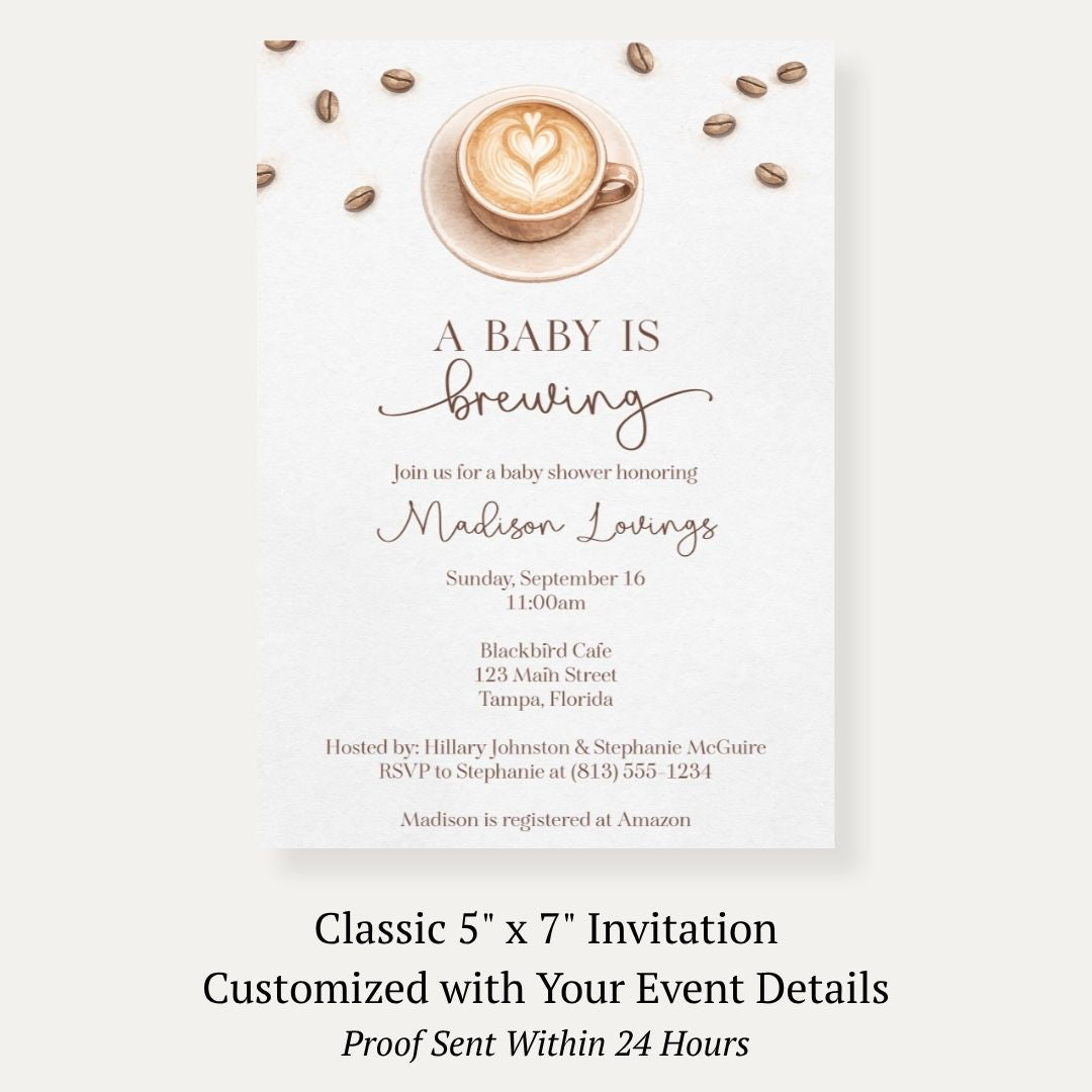 A Baby Is Brewing Shower Invitation