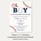 Baseball Baby Shower Invitation