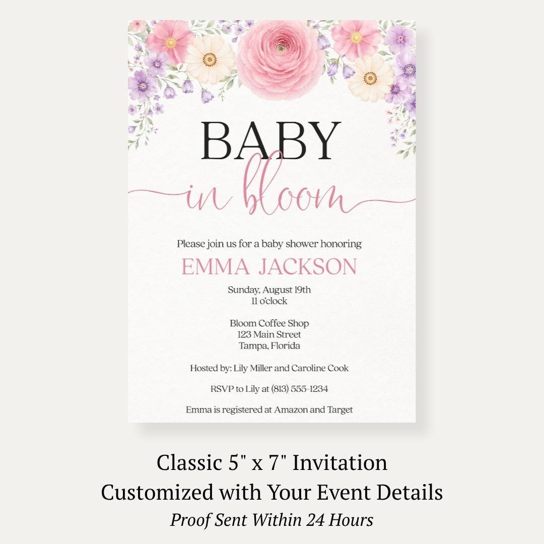 Baby in Bloom Invitation