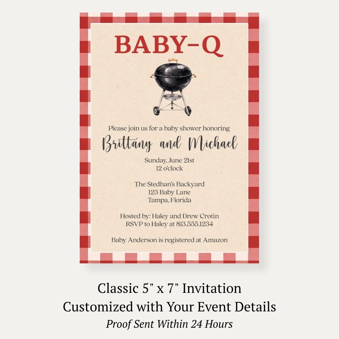 Baby-Q Baby Shower Invitation