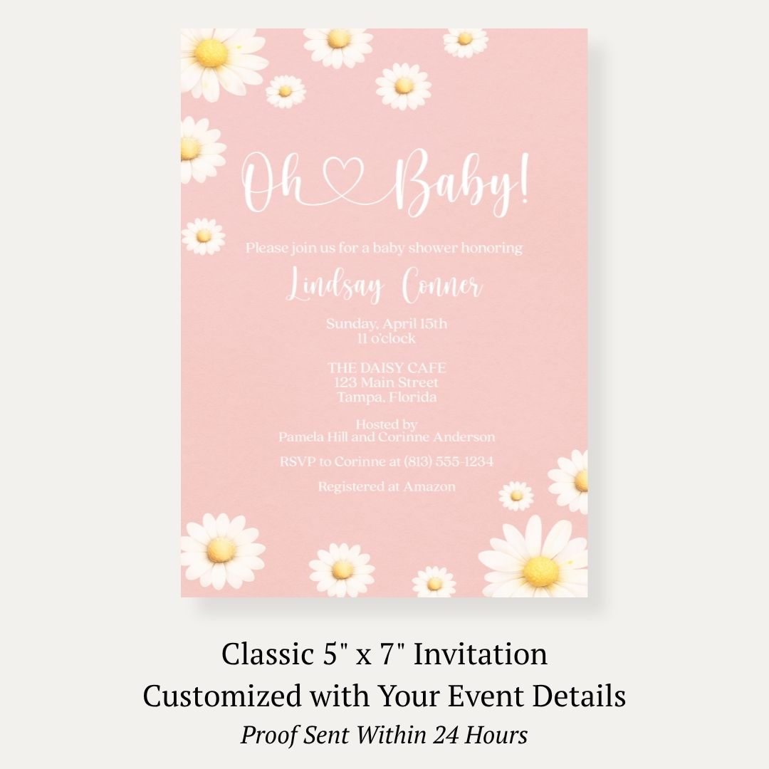 Daisy Baby Shower Invitation