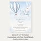 Hot Air Balloon Baby Shower Invitation