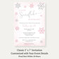 Little Snowflake Pink Baby Shower Invitation