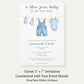 Bluejean Baby Baby Shower Invitation