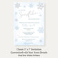 Little Snowflake Blue Baby Shower Invitation