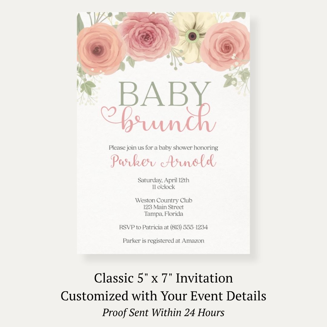 Baby Brunch Baby Shower Invitation