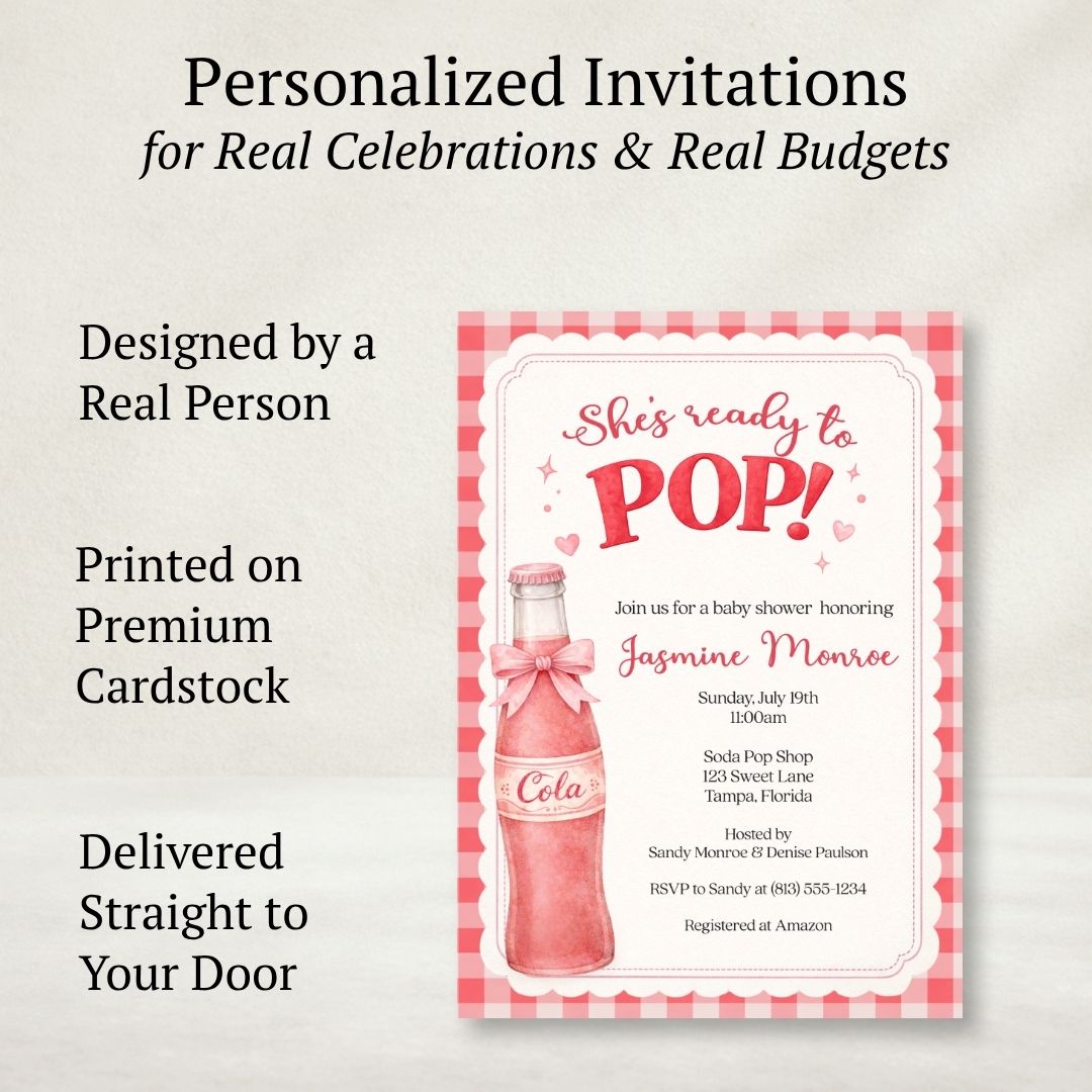 She's Ready to Pop Baby Shower Invitation