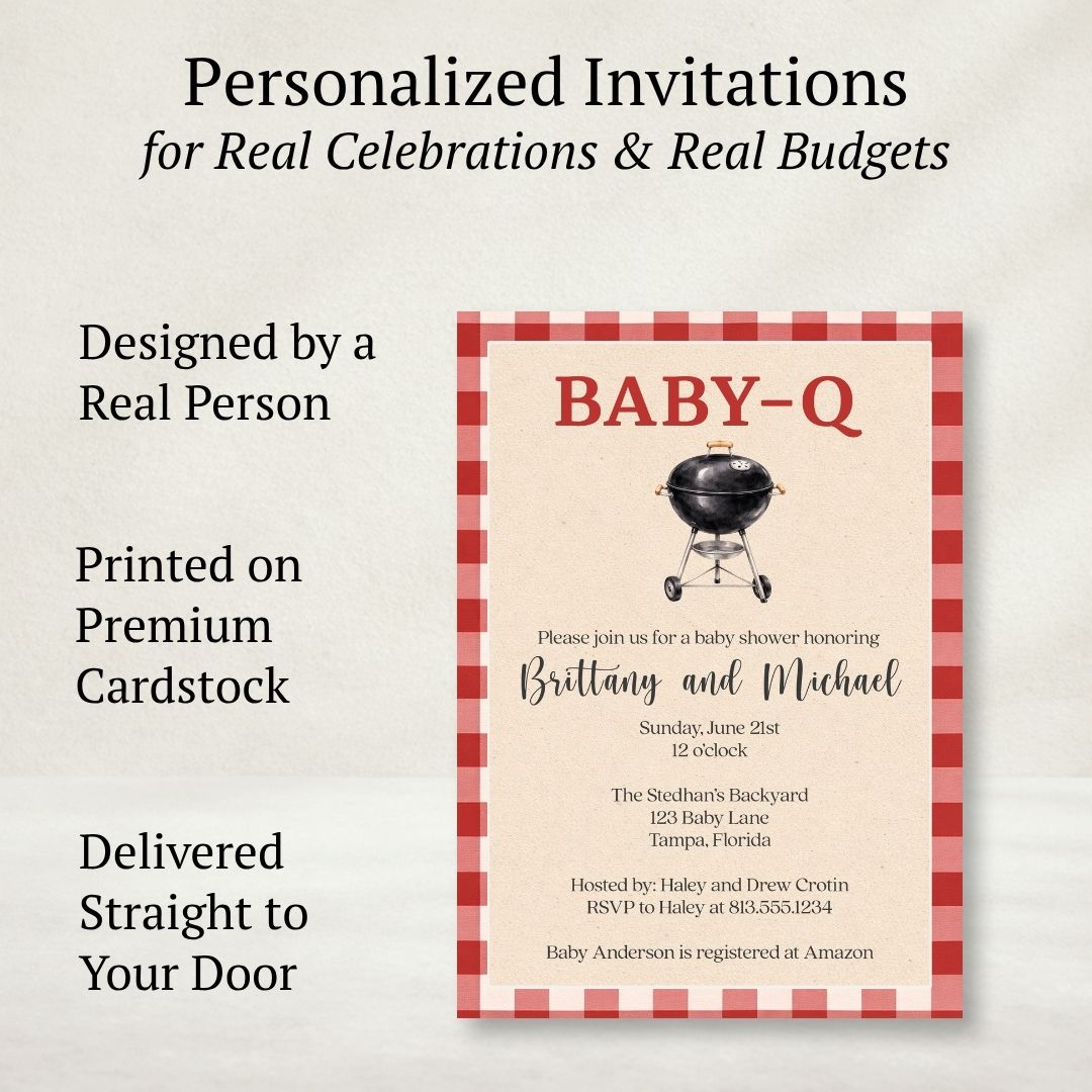 Baby-Q Baby Shower Invitation