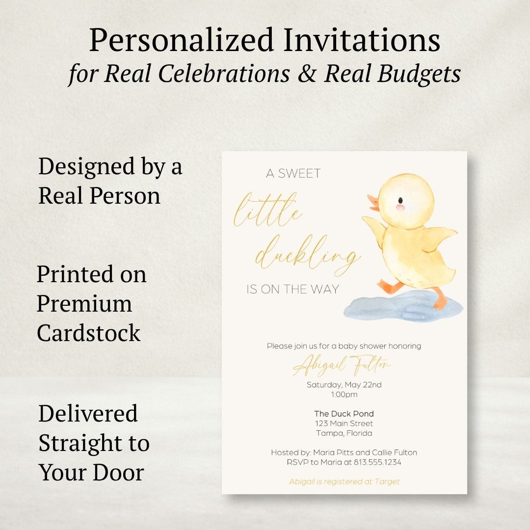 Little Duckling Baby Shower Invitation