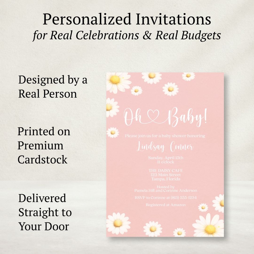 Daisy Baby Shower Invitation