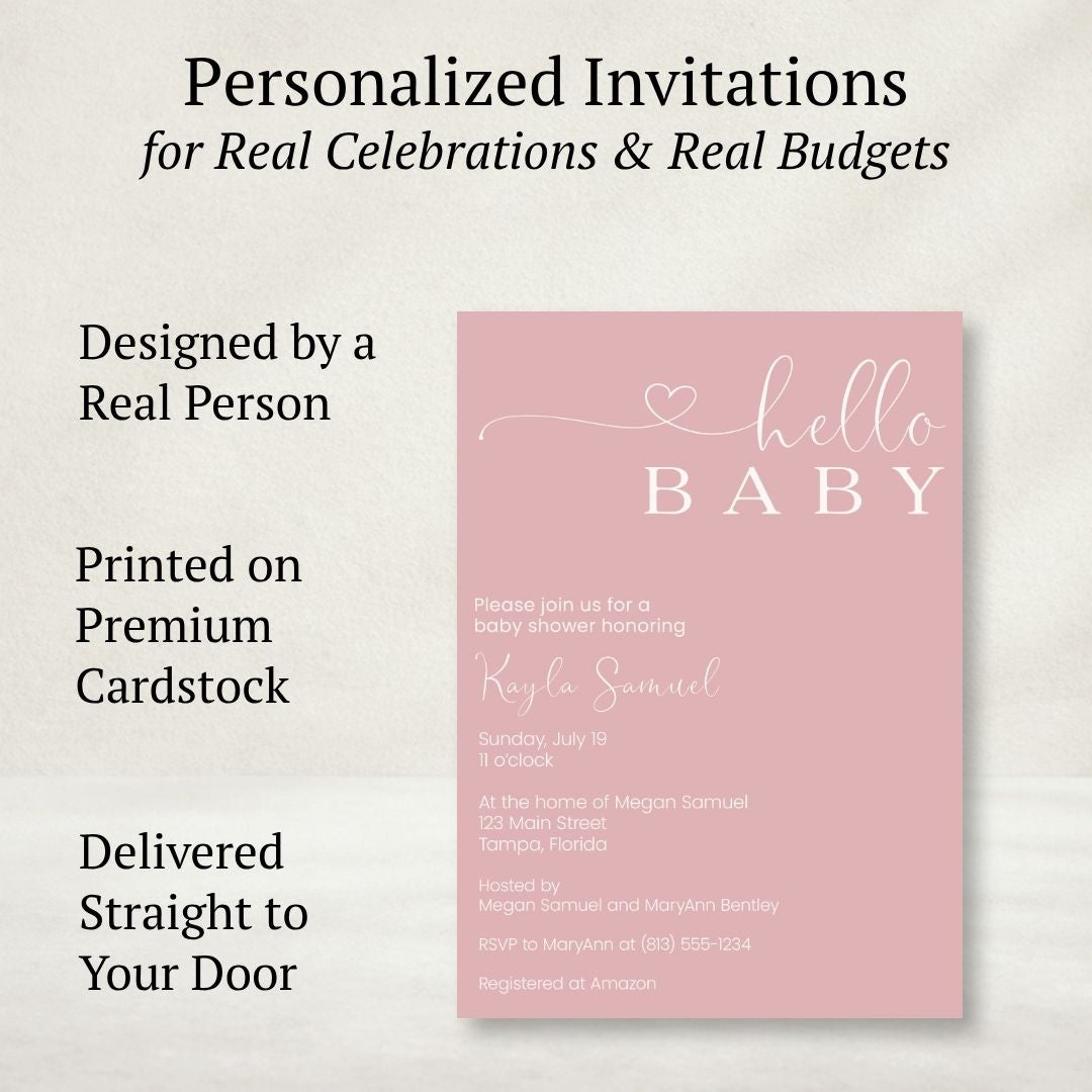 Hello Baby Baby Shower Invitation