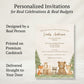 Woodland Animals Baby Shower Invitation