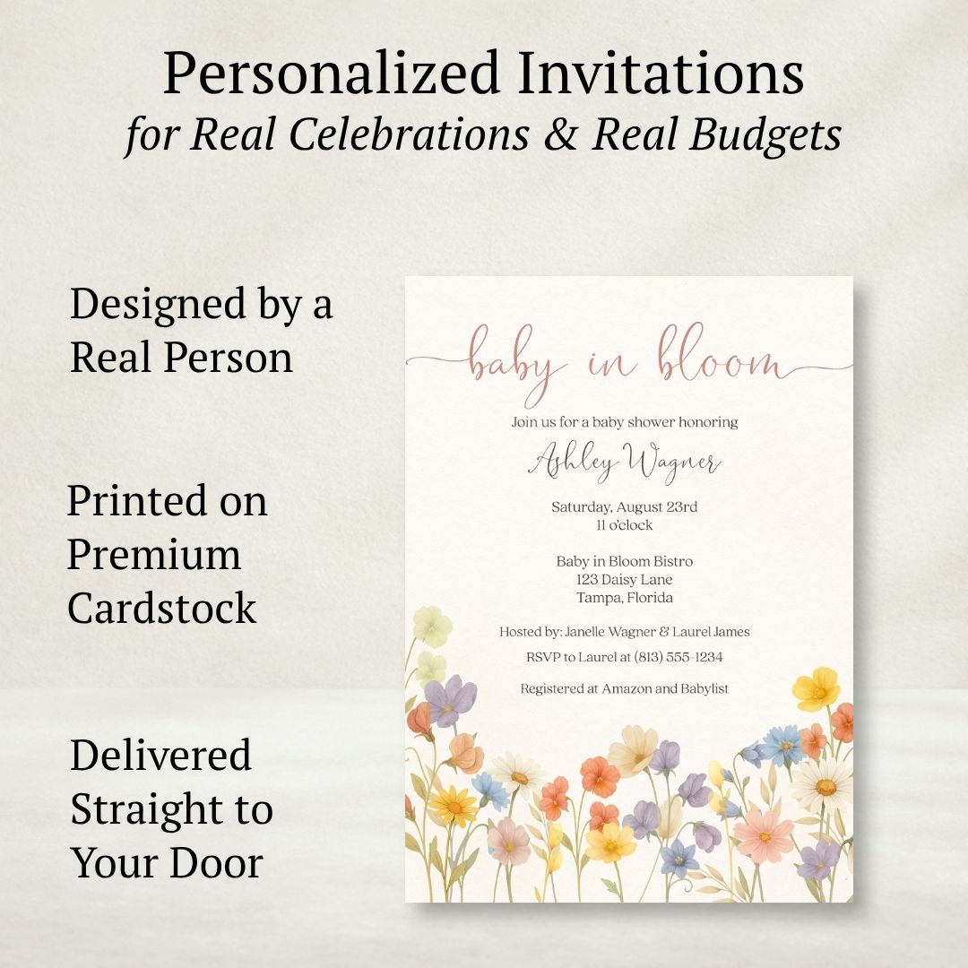 Wildflower Baby Shower Invitation